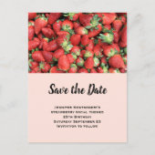 Invitation Carte Postale Batch of Red Juicy Strawberries Enregistrer la dat (Devant)