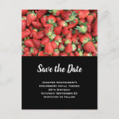 Invitation Carte Postale Batch of Red Juicy Strawberries Enregistrer la dat (Devant)