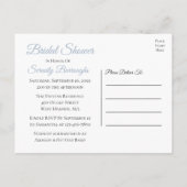 Invitation Carte Postale Bateau phare Bleu Fête des mariées marine (Dos)