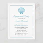 Invitation Carte Postale Beach Seashell Nautique Mariage (Devant)