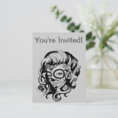 Invitation Carte Postale Beauté de Jour des Morts (Debout devant)