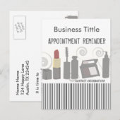 Invitation Carte Postale Beauté de mode de fête chic Maquillage & Soins du  (Devant / Derrière)