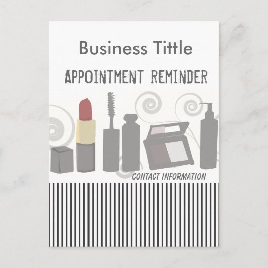 Invitation Carte Postale Beauté de mode de fête chic Maquillage & Soins du  (Devant)