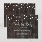 Invitation Carte Postale Bébé brasse des livres de Baby showers rustiques p (Devant / Derrière)