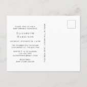 Invitation Carte Postale Bébé en fleur Eucalyptus Sprinkle (Dos)