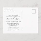 Invitation Carte Postale Bébé Pieds rose bébé fille Douche (Dos)