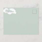 Invitation Carte Postale BÉBÉ SPRINKLE Cute Nuages Rainbow Rain Custom (Dos)