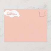 Invitation Carte Postale BÉBÉ SPRINKLE Cute Nuages Rainbow Rain Custom (Dos)