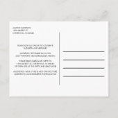 Invitation Carte Postale Bébé virtuel Douche violet Floral Aquarelle (Dos)