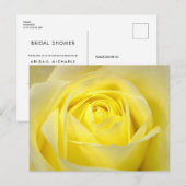 Invitation Carte Postale Belle Fête des mariées rose jaune (Devant / Derrière)