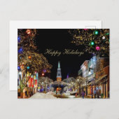 Invitation Carte Postale Belle nuit de Noël colorée (Devant / Derrière)