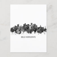 Belo Horizonte Brésil Skyline BW