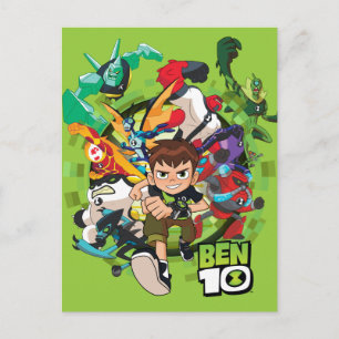 Invitation Carte Postale Ben 10 Alien Rush Graphique