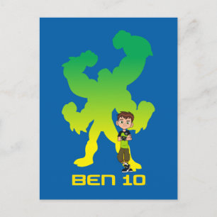 Invitation Carte Postale Ben 10 & Four Arms Shadow