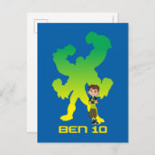 Invitation Carte Postale Ben 10 & Four Arms Shadow (Devant / Derrière)