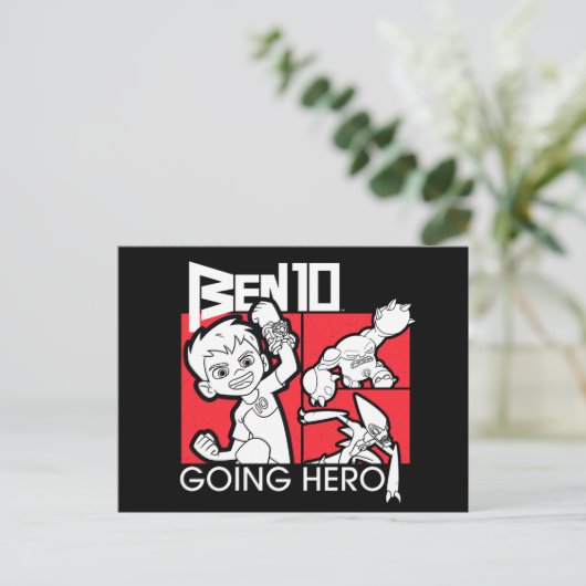Invitation Carte Postale Ben 10 Going Hero (Debout devant)
