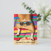 Invitation Carte Postale Beurre de chien avec lunettes de soleil (Debout devant)