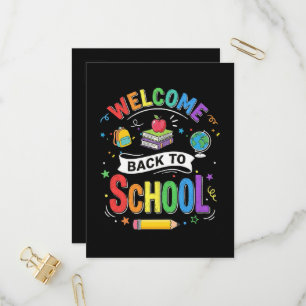 Invitation Carte Postale Bienvenue à l'école les enfants Enseignant Premier