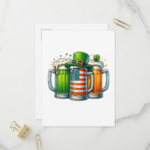 Invitation Carte Postale Bière Irlandaise Irlande Fête de la Saint-Patrick