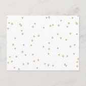 Invitation Carte Postale Bingo Fête des mariées | Bandes et Rose (Dos)