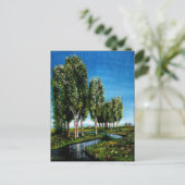 INVITATION CARTE POSTALE BIRCH DANS LE PAYSAGE DE LA TOSCANE (Debout devant)