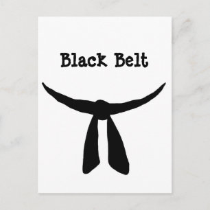 Invitation Carte Postale Black Belt Party