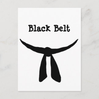 Invitation Carte Postale Black Belt Party