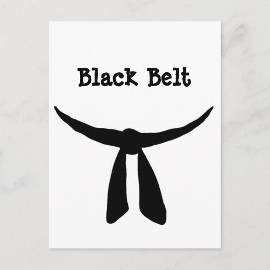 Invitation Carte Postale Black Belt Party (Devant)