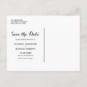 Invitation Carte Postale Black Eat Drink and Be Married Photo Enregistrer l (Dos)