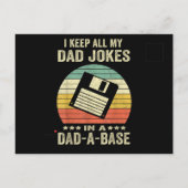 Invitation Carte Postale Blagues drôles de papa pour hommes dans dad-a-Base (Dos)