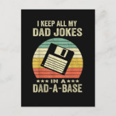 Invitation Carte Postale Blagues drôles de papa pour hommes dans dad-a-Base (Devant)