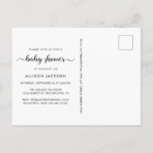 Invitation Carte Postale Bleu Citrouille Aquarelle bébé garçon douche (Dos)