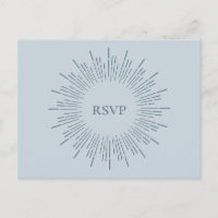 Bleu clair Sunburst Mariage RSVP Song Request