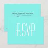 Invitation Carte Postale bleu d'oeuf de robin bleu turquoise aqua bleu mari (Devant / Derrière)