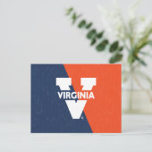 Invitation Carte Postale Bloc de couleur Virginia Cavaliers (Debout devant)