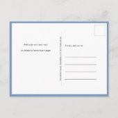 Invitation Carte Postale Blue Teddy Bear Balloon mignonne Baby shower garço (Dos)