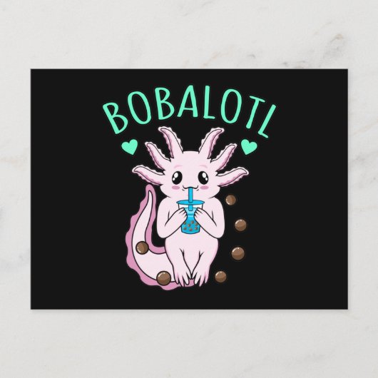 Invitation Carte Postale Bobalotl Kawaii Animal Axolotl Lover Propriétaire (Devant)
