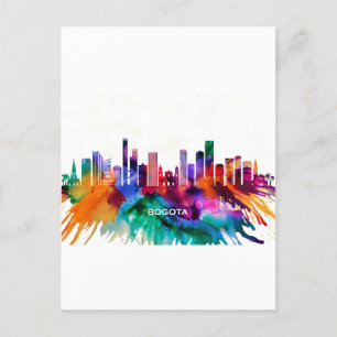 Invitation Carte Postale Bogota Skyline