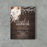 Invitation Carte Postale Boho Bois Pampa Grass Couples Douche<br><div class="desc">L'invitation Couples Shower comprend un bouquet boho de fleurs neutres et de l'herbe pampa sur du bois rustique. Il s'agit d'une option budgétaire de carte,  NO ENVELOPES sont inclus. Visitez sa collection pour les cartes avec enveloppe.</div>
