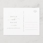 Invitation Carte Postale Boho Chic Sage Green Wedding Enregistrer la date (Dos)