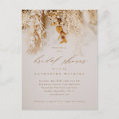 Invitation Carte Postale Boho Fall Flowers Mariage Fête des mariées (Devant)