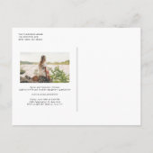 Invitation Carte Postale Boho Gold Parties scintillant Feather Arch Photo G (Dos)