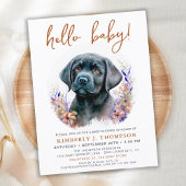 Invitation Carte Postale Boho Moderne Chien Chien Chien Baby shower en Terr