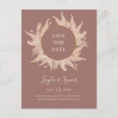 Invitation Carte Postale Boho Tropical Botanical | Dusty Rose Enregistrer L (Devant)