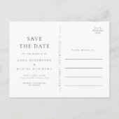 Invitation Carte Postale Boho Wildflower Wedding Save the Date Postcard (Dos)