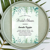 Invitation Carte Postale Bois de douche nuptiale eucalyptus