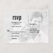 Invitation Carte Postale Boîtier RSVP photo simple et moderne (Dos)