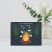Invitation Carte Postale Bonfire Party (Debout devant)