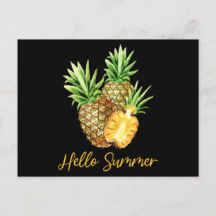 Invitation Carte Postale Bonjour Aiguille d'été Fruit tropical