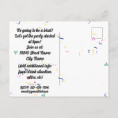 Invitation Carte Postale BONNE ANNÉE ! Image texte (Dos)